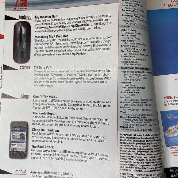 American Rifleman NRA Magazine December 2012 u Vol 160 No 12 National Rifle Asso - Picture 5 of 11